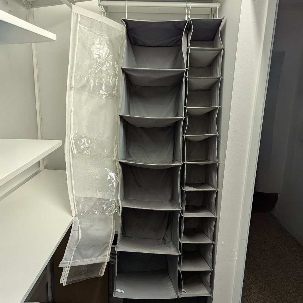 2 Shoe & 1 Bag | Fabric Hanging Closet Organizers